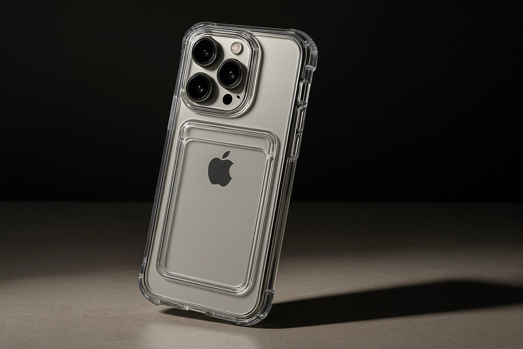 Coque Transparente avec Porte-Cartes : Minimalisme & Protection 2-en-1