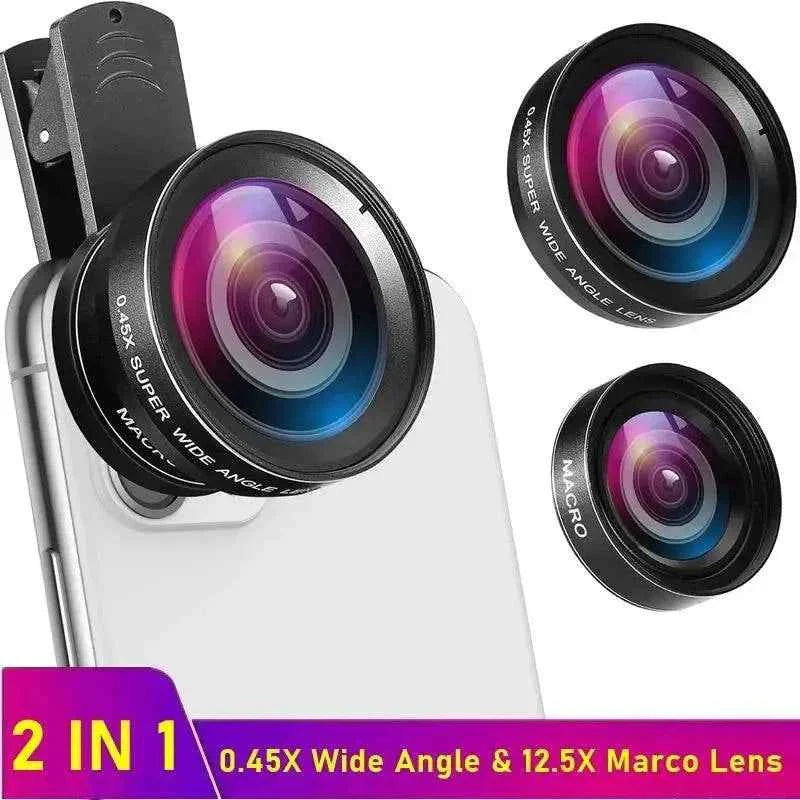 Objectif Optique 2-en-1 : Grand Angle 0,45X & Macro Haute Définition