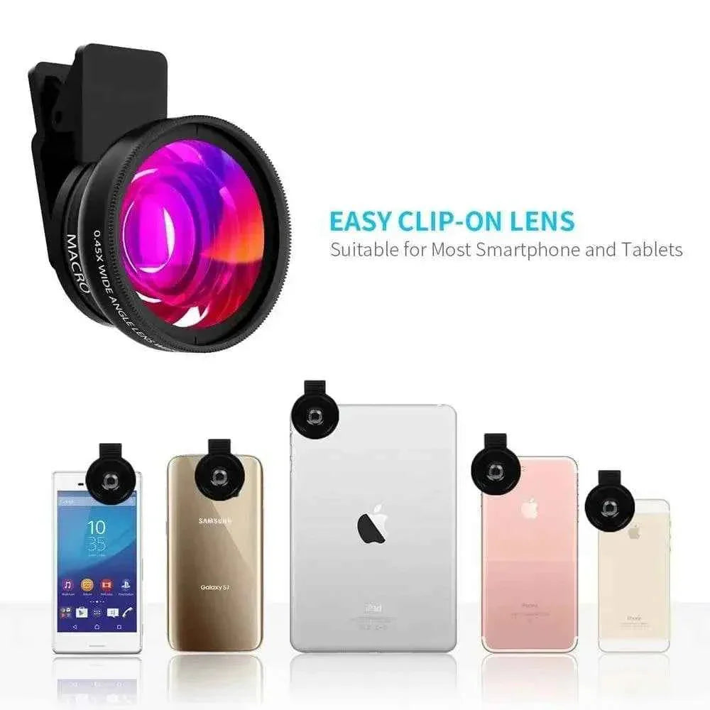 Objectif Optique 2-en-1 : Grand Angle 0,45X & Macro Haute Définition