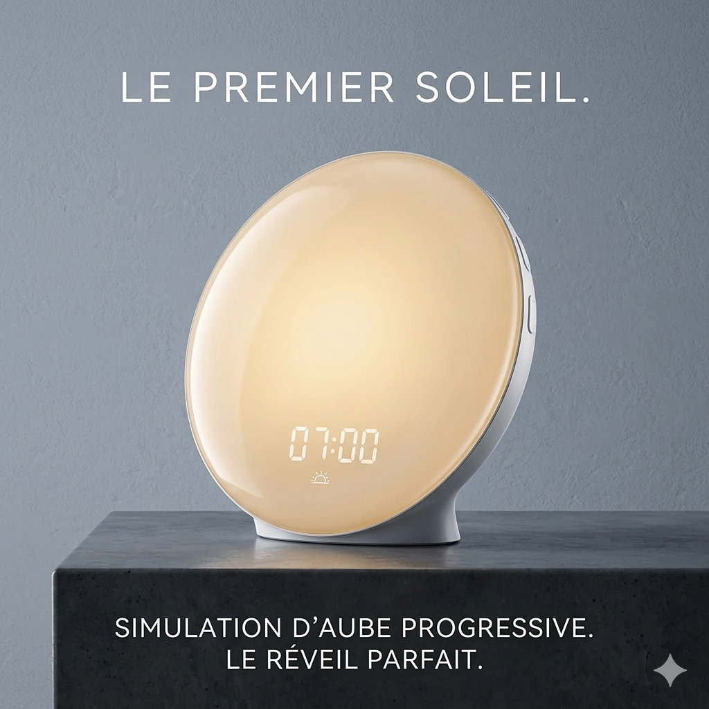 Réveil Intelligent NIDITON NI-007 : Simulation d'Aube & Sommeil Apaisé