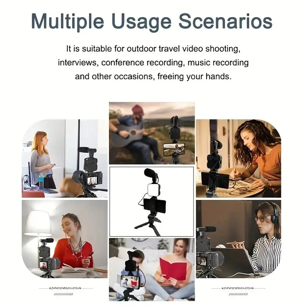 Kit Vidéo Complet 3-en-1 : Votre Studio Mobile de Créateur