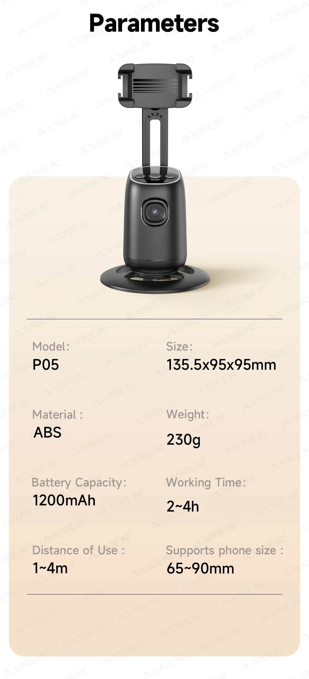 Stabilisateur Intelligent AXNEN P05 : Votre Studio Vidéo Automatique