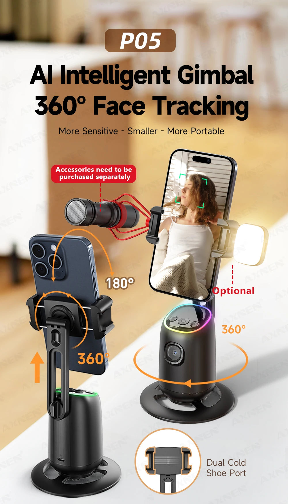 Stabilisateur Intelligent AXNEN P05 : Votre Studio Vidéo Automatique