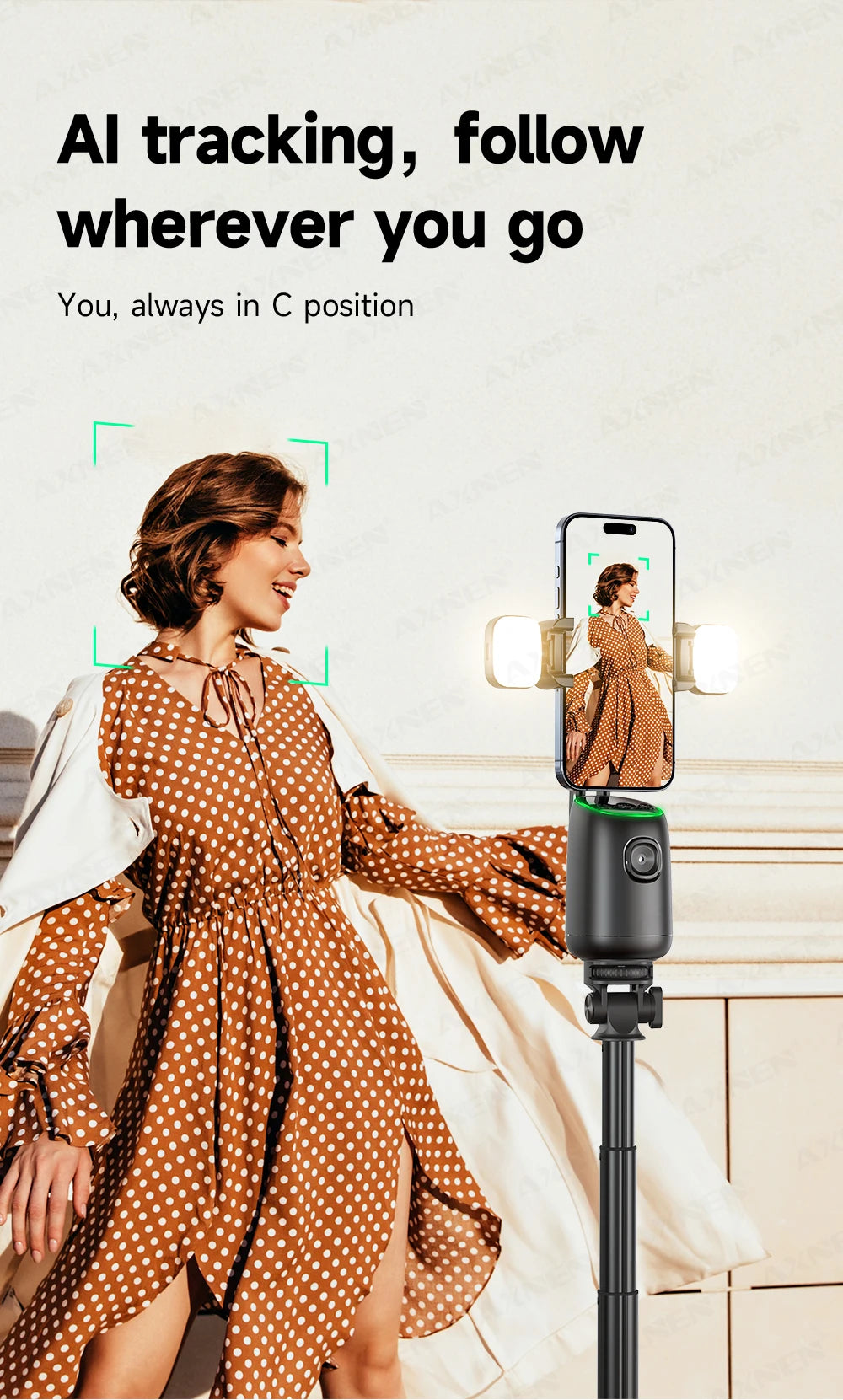Stabilisateur Intelligent AXNEN P05 : Votre Studio Vidéo Automatique