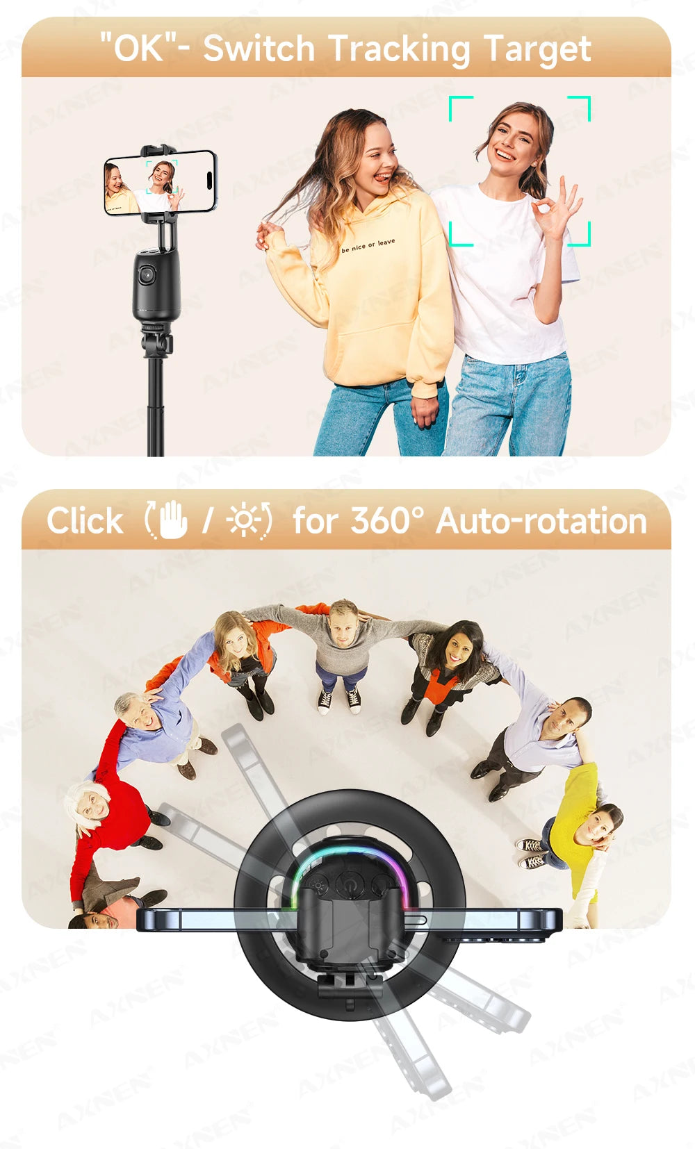 Stabilisateur Intelligent AXNEN P05 : Votre Studio Vidéo Automatique
