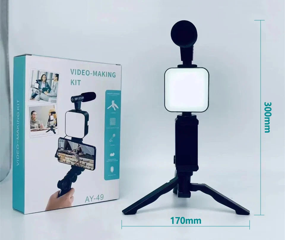 Kit Vidéo Complet 3-en-1 : Votre Studio Mobile de Créateur