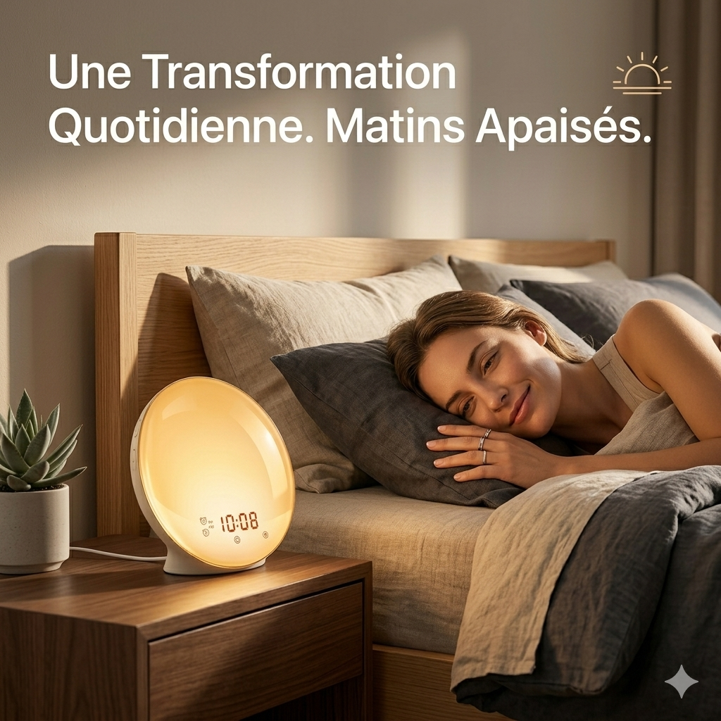 Réveil Intelligent NIDITON NI-007 : Simulation d'Aube & Sommeil Apaisé