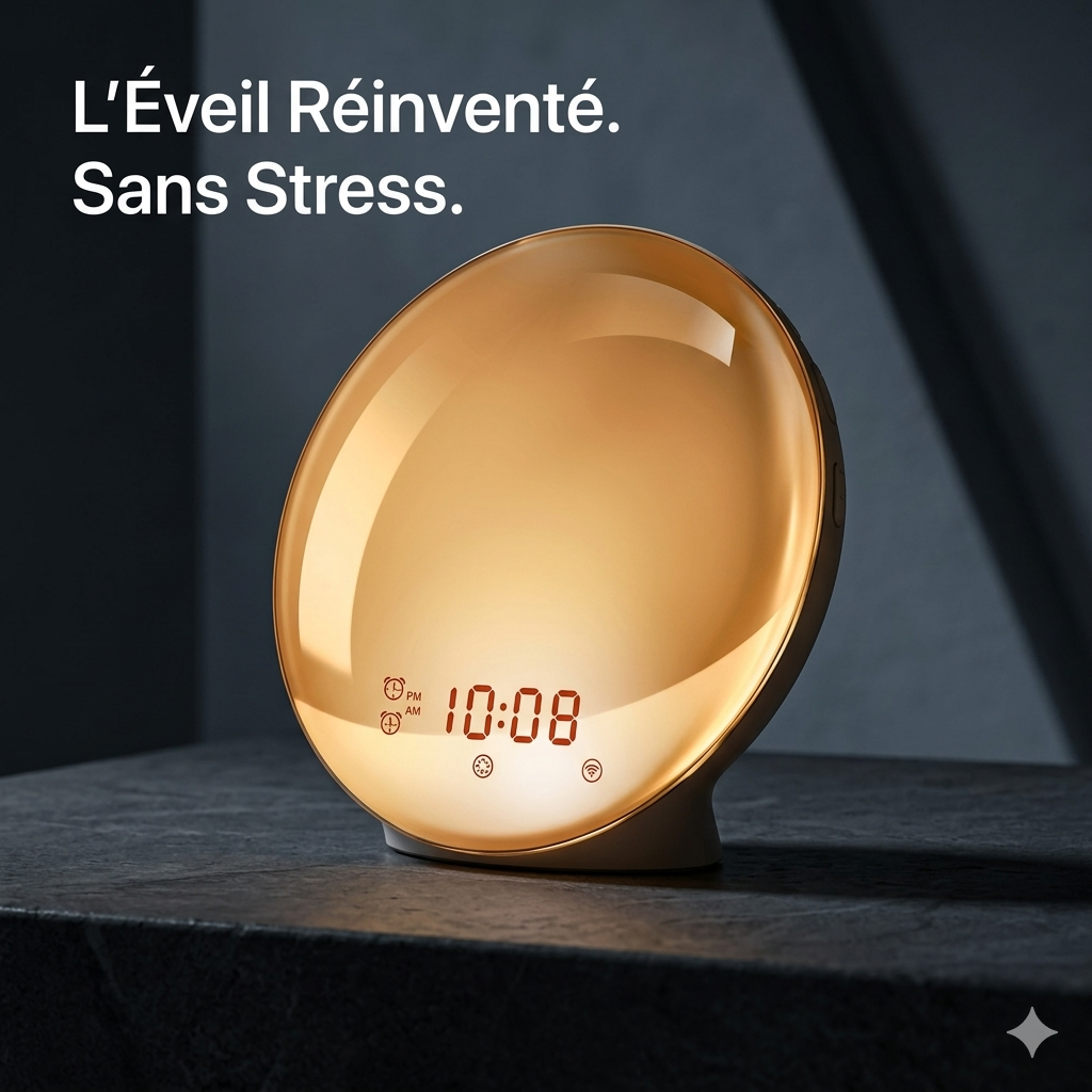 Réveil Intelligent NIDITON NI-007 : Simulation d'Aube & Sommeil Apaisé